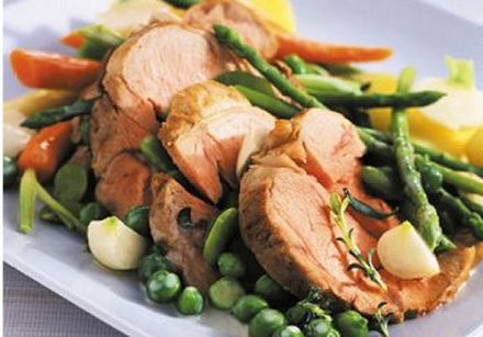 Poached Veal Shanks with Spring Vegetables