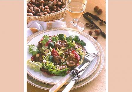 Warm Veal Kidney Salad with Hazelnuts