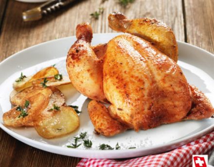 Emmenthal-Style Roast Small Chicken (Guggeli)