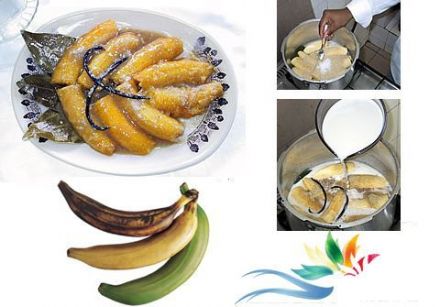 Bananas St-Jacques or Plantains Cooked in Coconut Milk