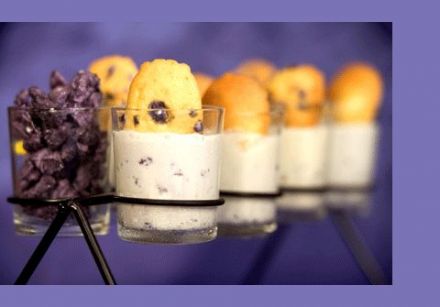 Toulouse Violet Ice Cream and Madeleines