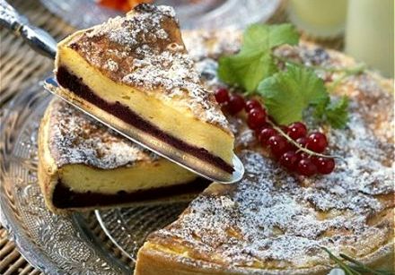 Red and Black Currant Cheese Tart