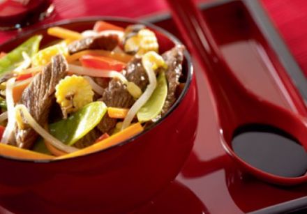 Beef and Vegetables with Bean Sprouts