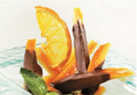 Candied Orange Peel with Chocolate
