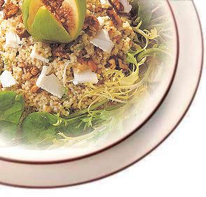 Couscous, Goat Cheese, Fresh Fig and Walnut Salad
