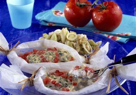 Hake en Papillote with Blue Cheese 1